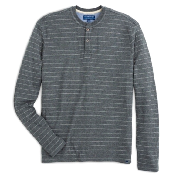 Fish Hippie Other - NEW Fish Hippie Shirt Mens XL Gray Striped Balao Long Sleeve Henley Lined Top